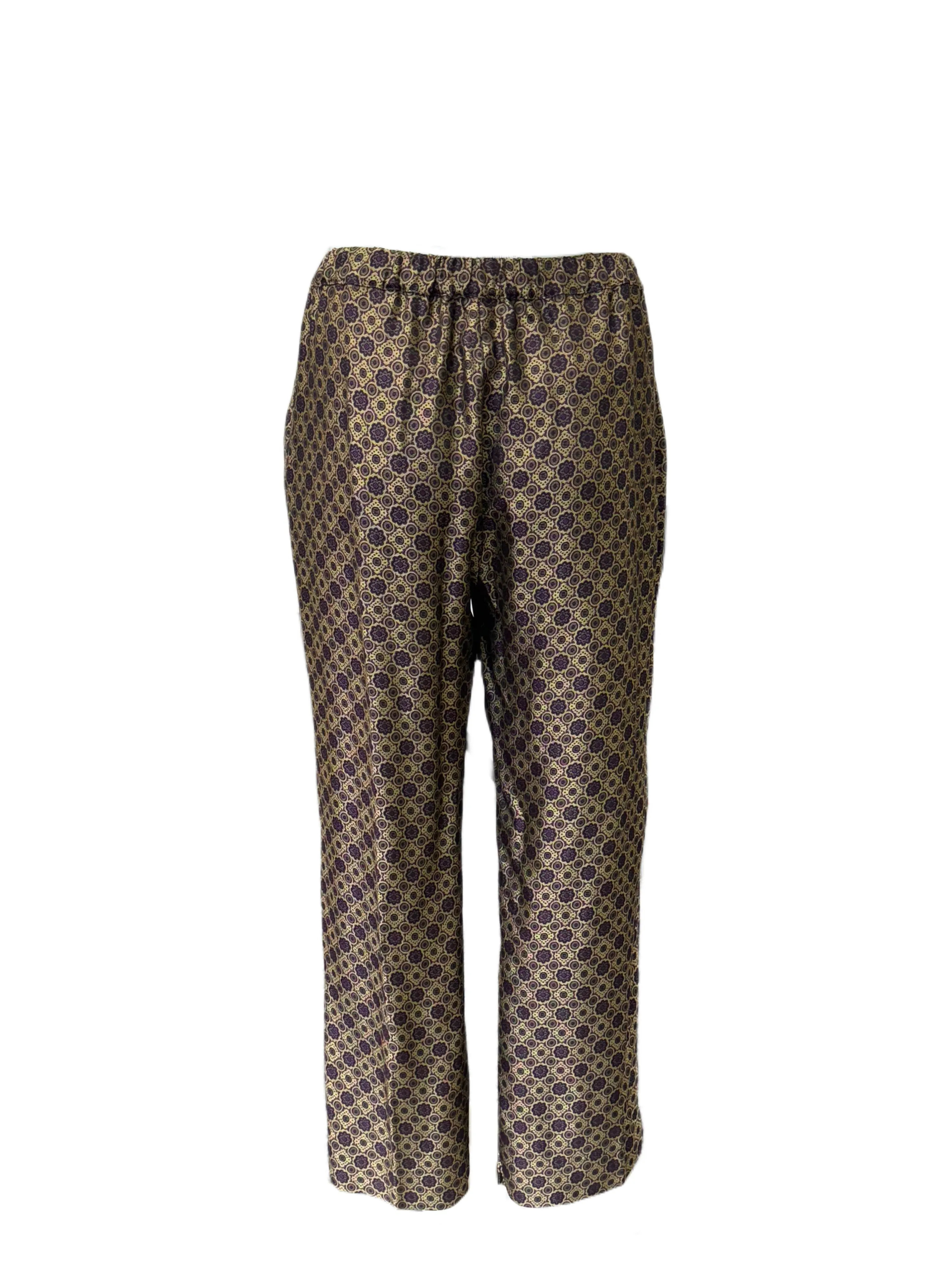 Marina Rinaldi Women's Gold Rilancio Straight Leg Pants NWT