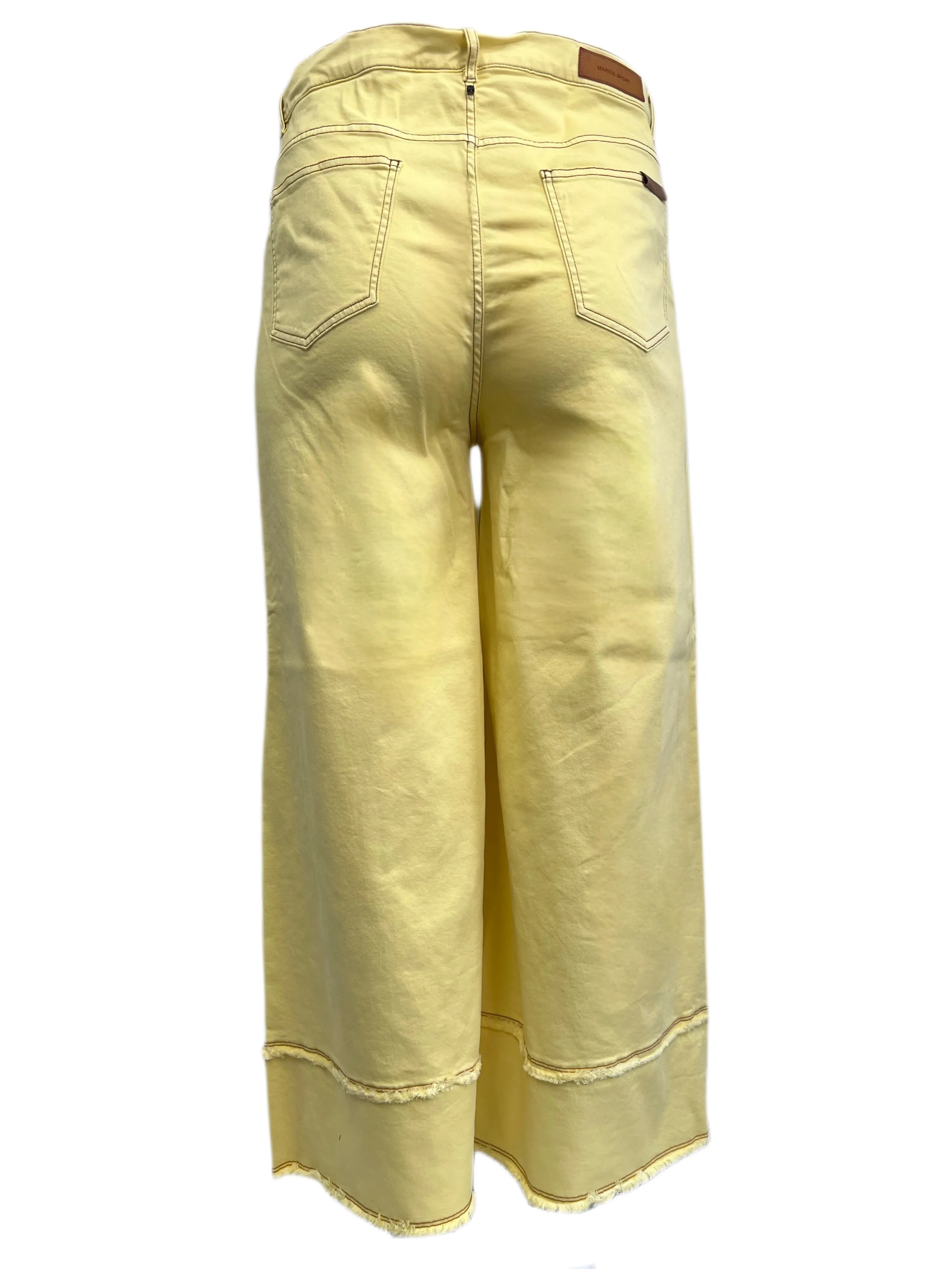 Marina Rinaldi Women's Yellow Rende Straight Leg Jeans NWT