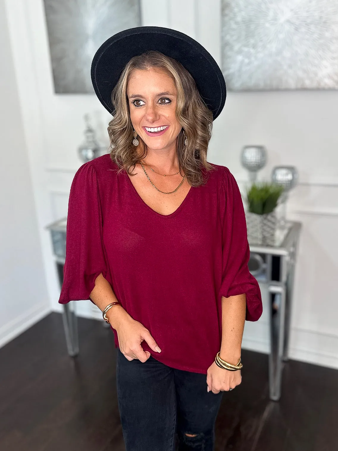 Marla Balloon Sleeve Top