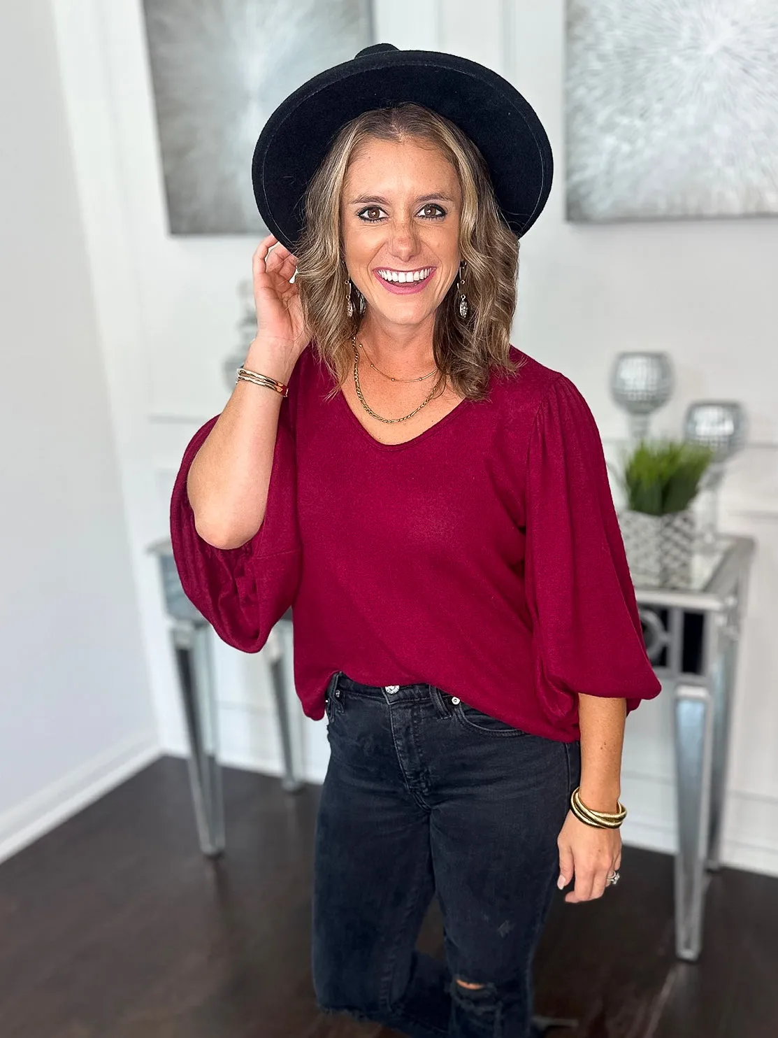 Marla Balloon Sleeve Top