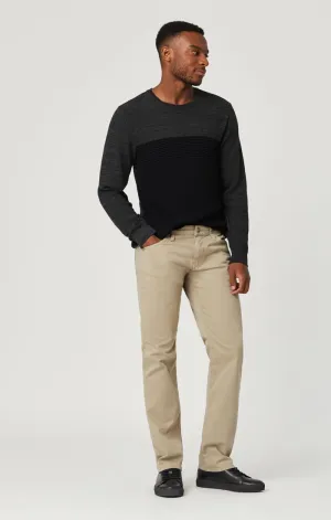 MAVI ZACH STRAIGHT LEG PANTS -  BEIGE TWILL