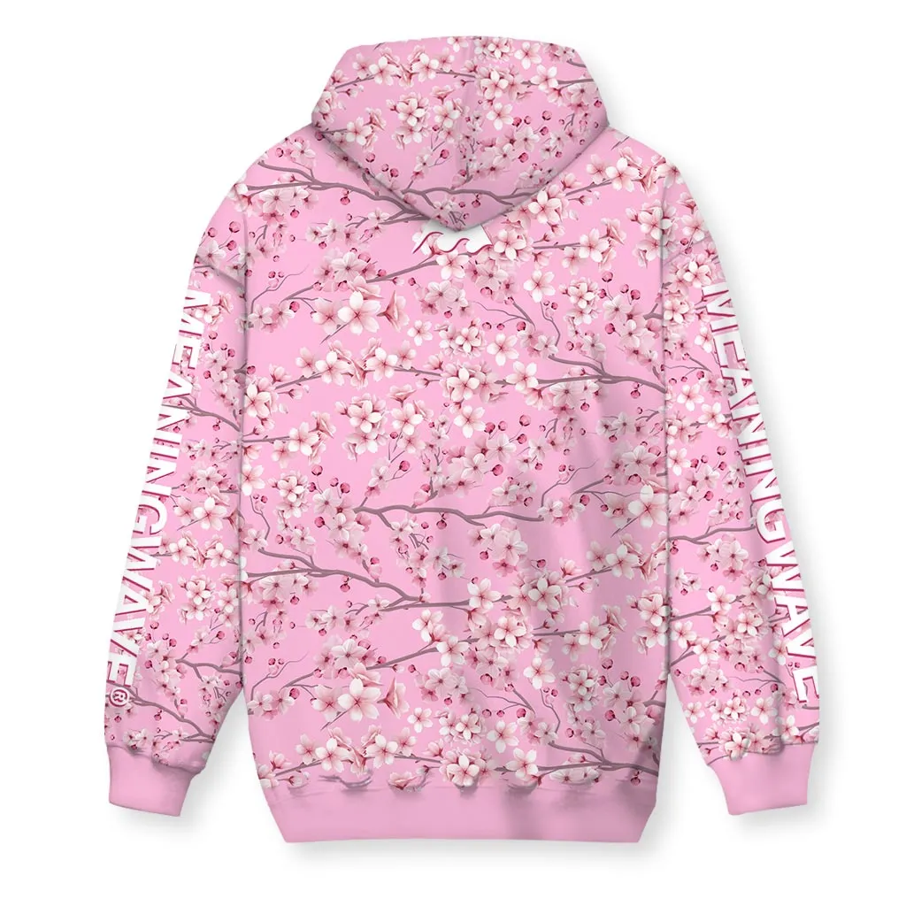 MEANINGWAVE CHERRY BLOSSOM Men's Zip-Up Hoodie