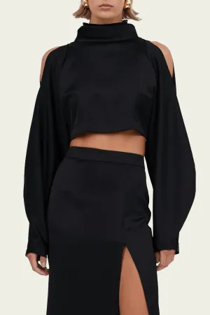 Melanie Crop Top in Black