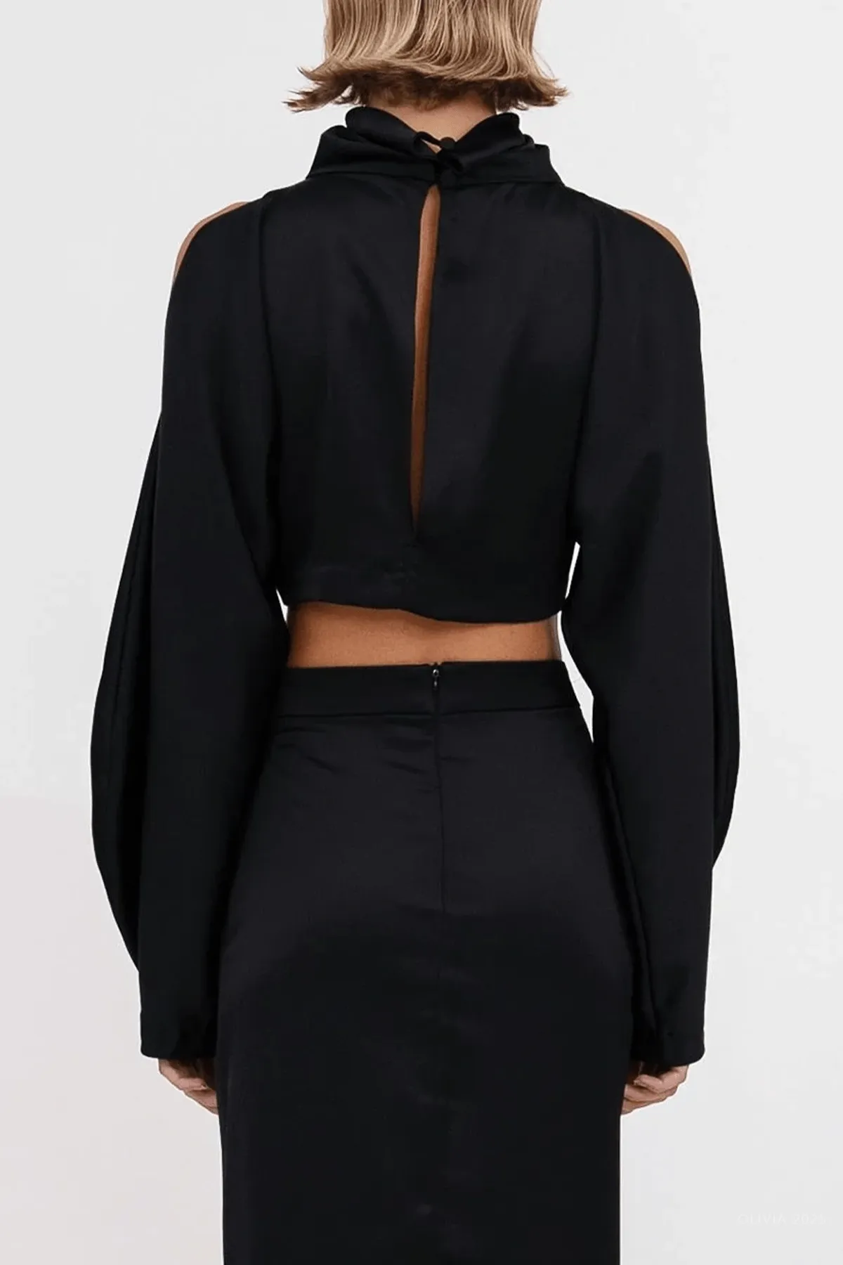 Melanie Crop Top in Black