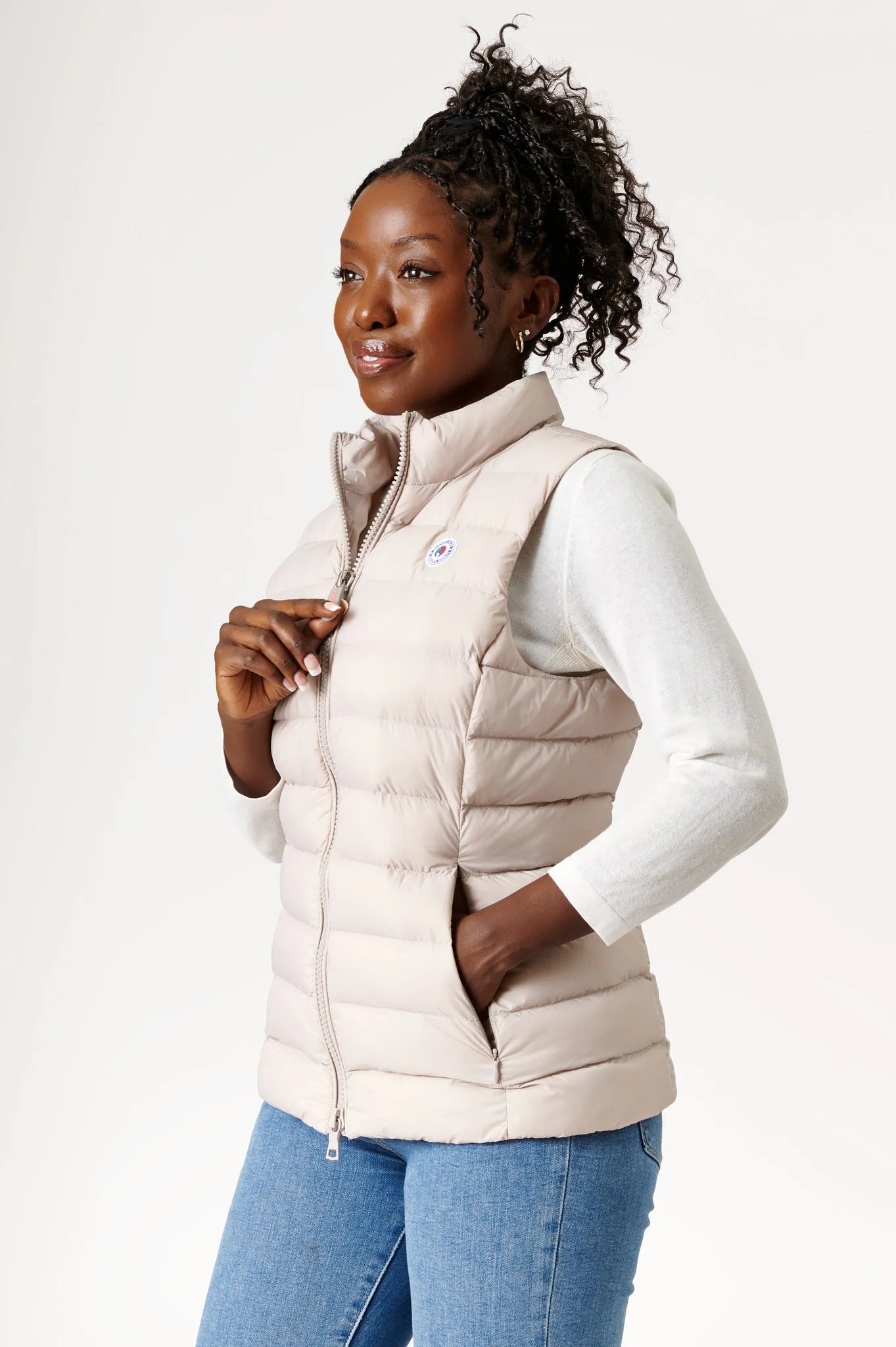 Melian Short Vegan Down Vest | Linen