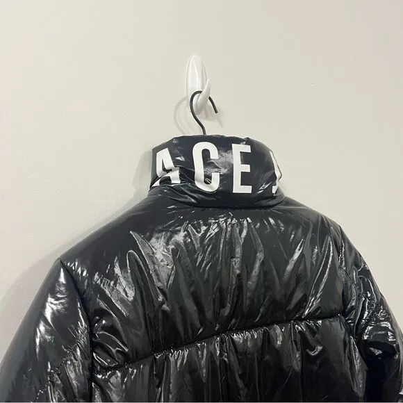 Members Only x Space Jam A New Legacy Hi Shine Black Puffer Jacket Size Large