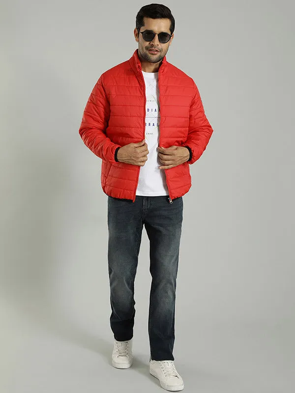 Men Solid Full Sleeve Bomber Jacket