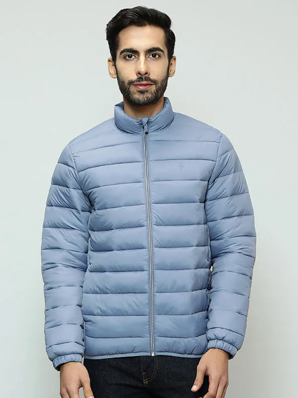 Men Solid Full Sleeve Puffer Jacket