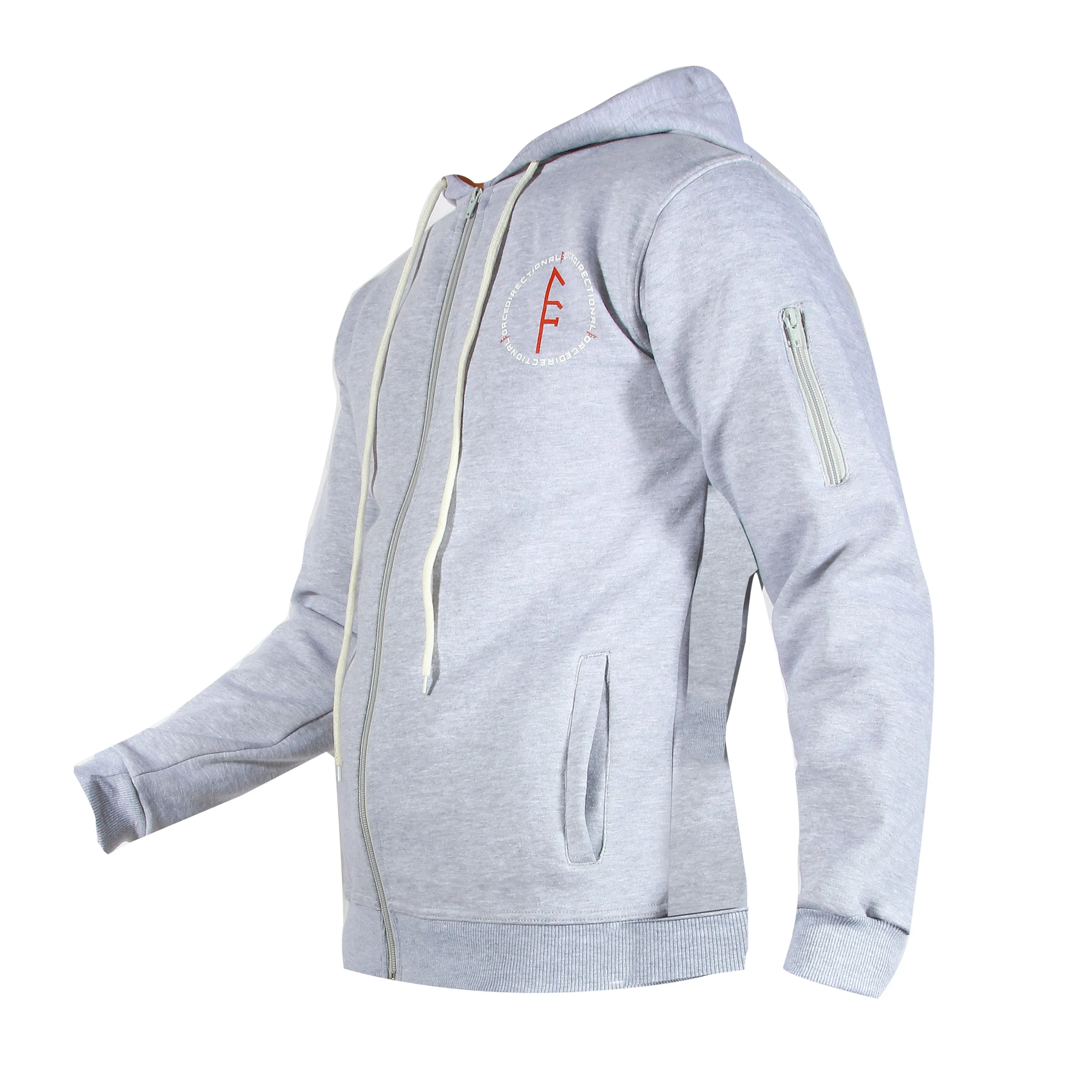Mens Code Fleece Hoodie-Gray