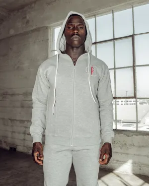 Mens Code Fleece Hoodie-Gray