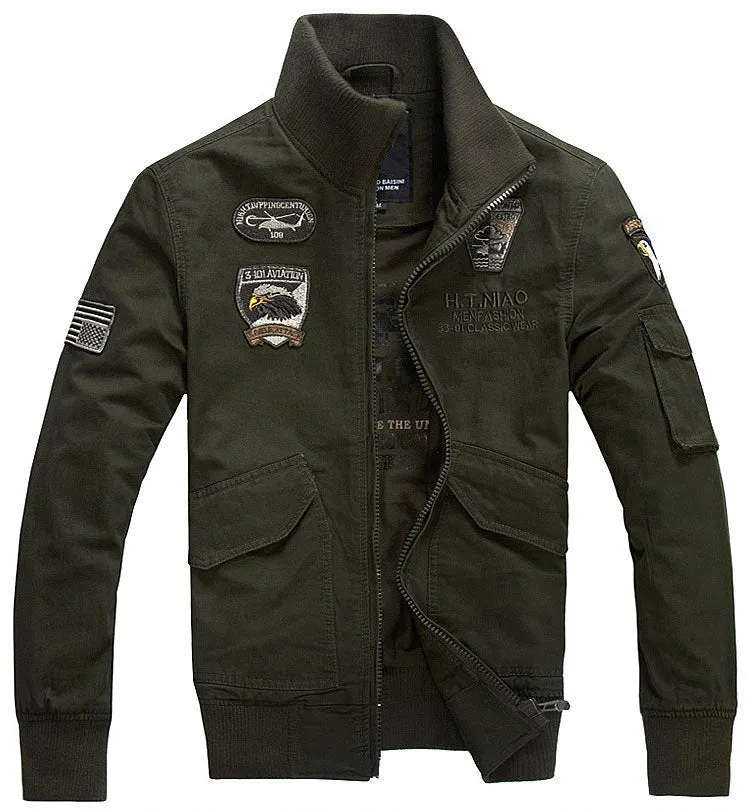 Men's Cotton Collar military Jackets Plus size