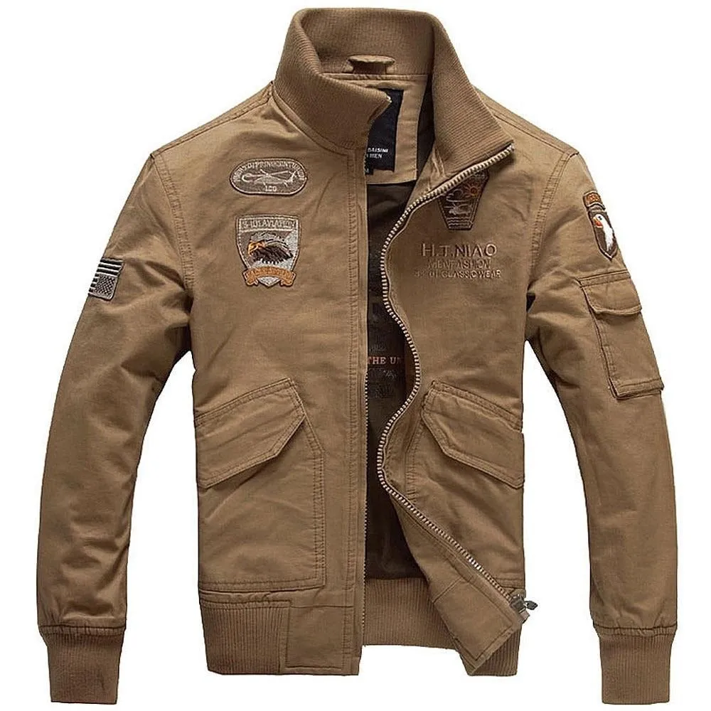 Men's Cotton Collar military Jackets Plus size