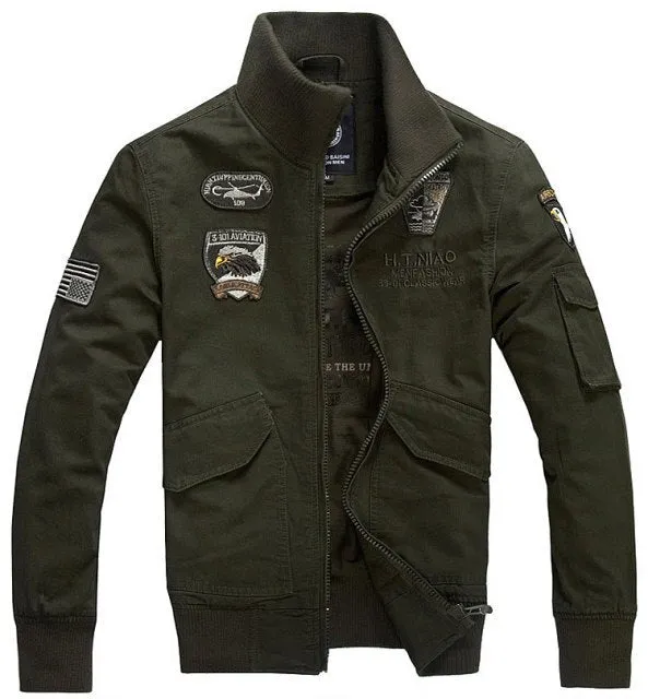 Men's Cotton Collar military Jackets Plus size