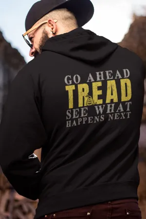 MEN'S ORGANIC COTTON PULLOVER HOODIE - Go Ahead Tread (MADE IN THE USA)