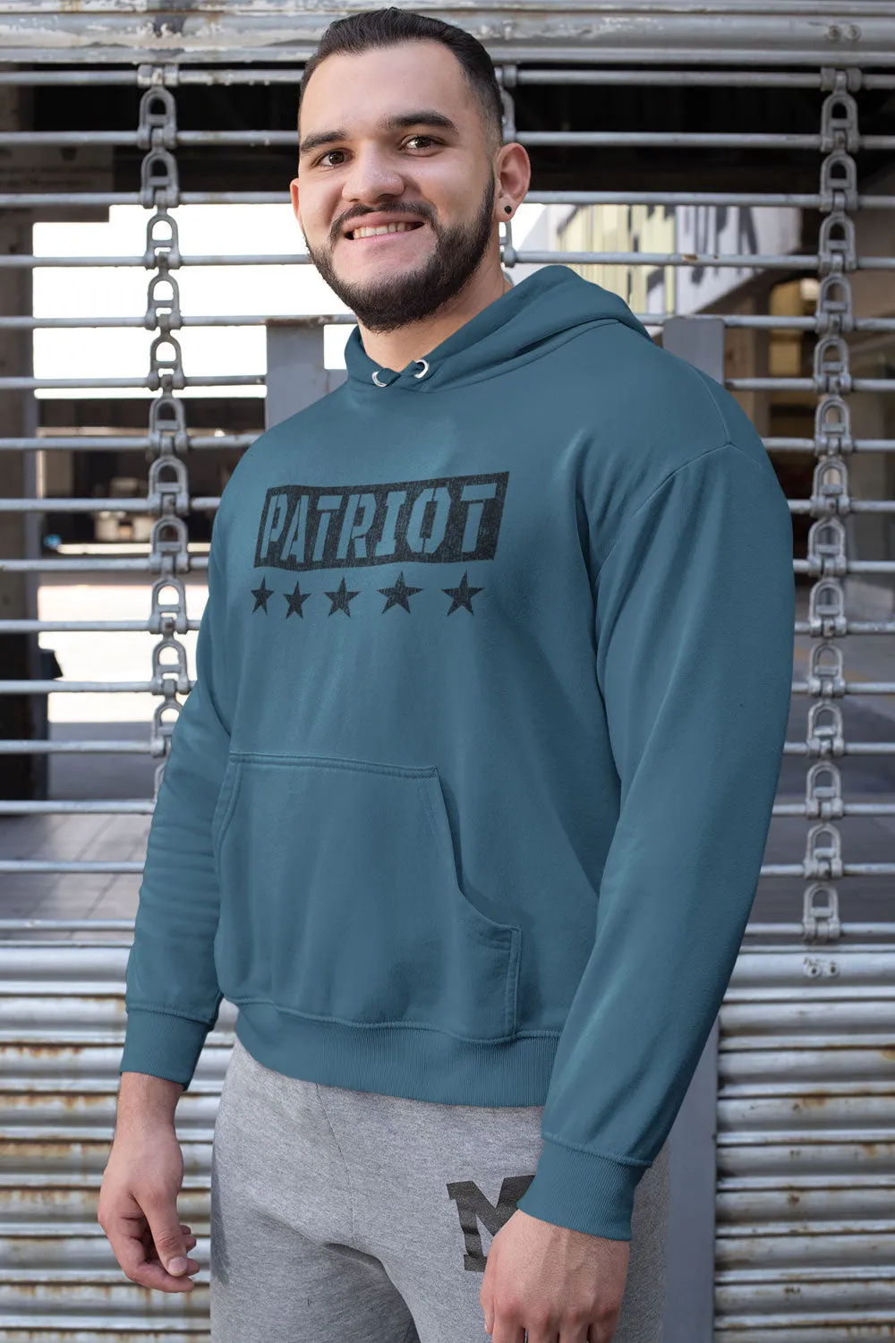 Men's ORGANIC COTTON PULLOVER HOODIE - Patriot (Made in the USA)