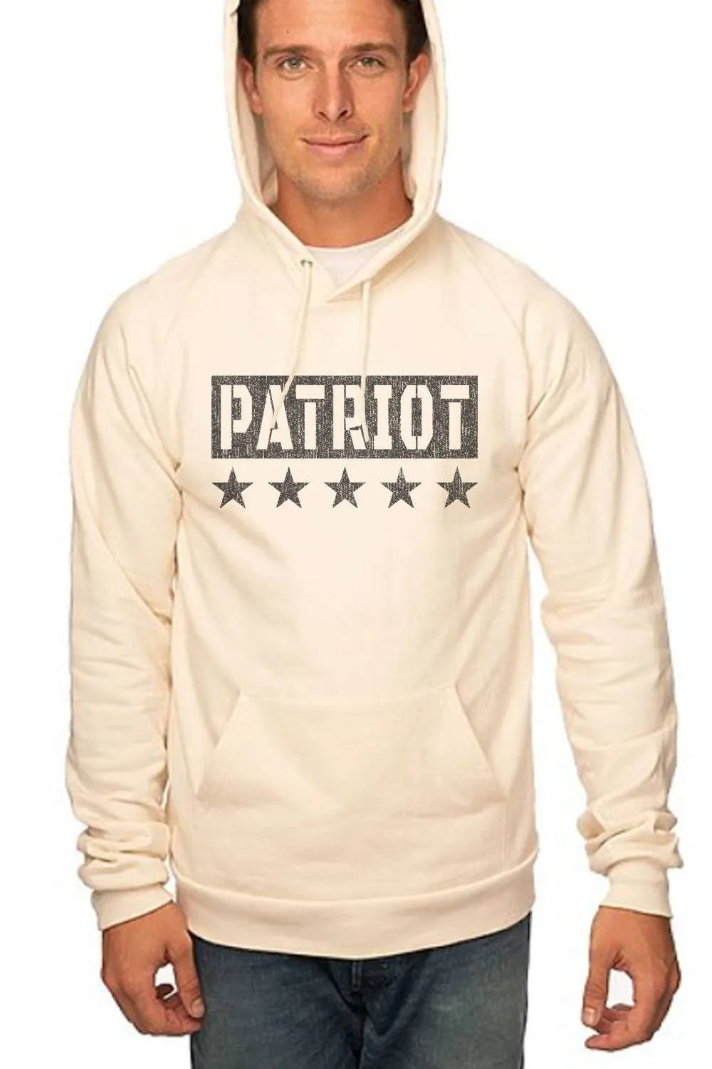 Men's ORGANIC COTTON PULLOVER HOODIE - Patriot (Made in the USA)