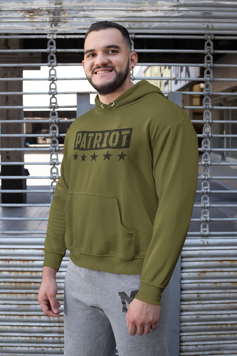 Men's ORGANIC COTTON PULLOVER HOODIE - Patriot (Made in the USA)
