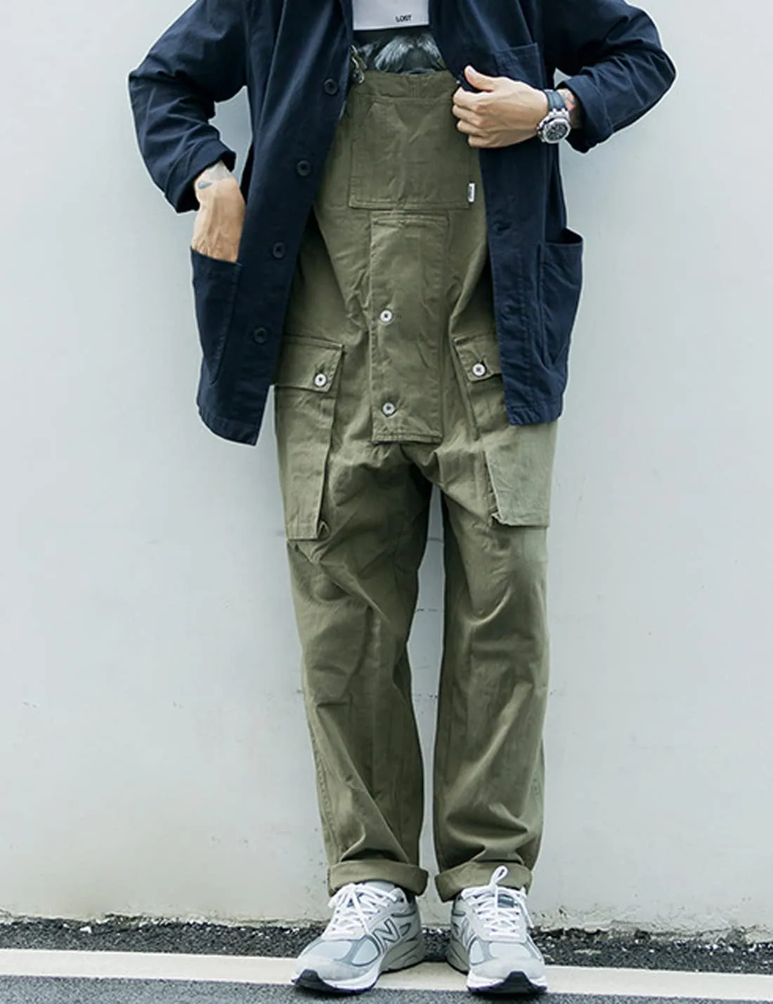 Men's Retro Straight Leg Overalls