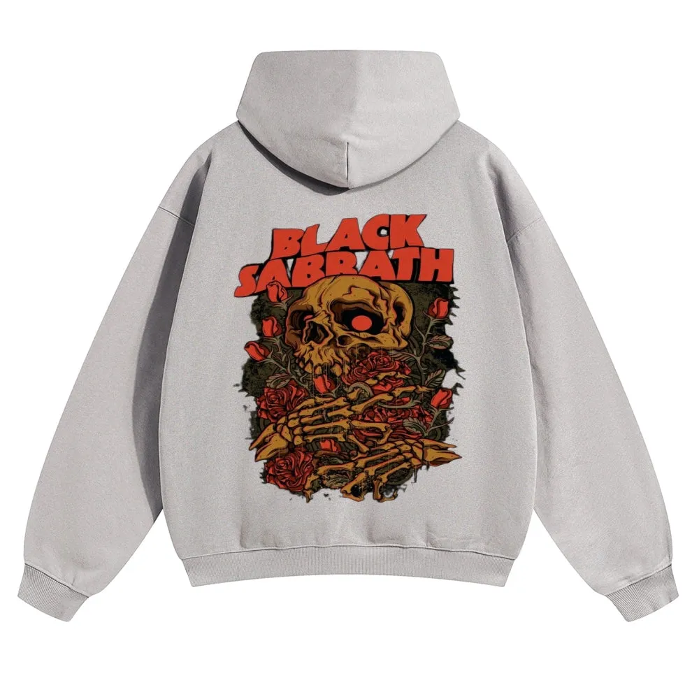 Mens Vintage Black Sabbath Rock Hoodies