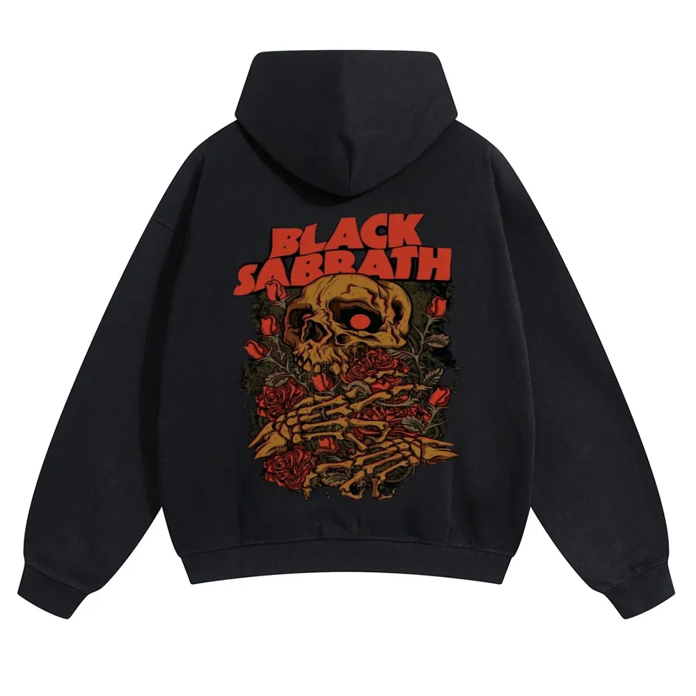 Mens Vintage Black Sabbath Rock Hoodies