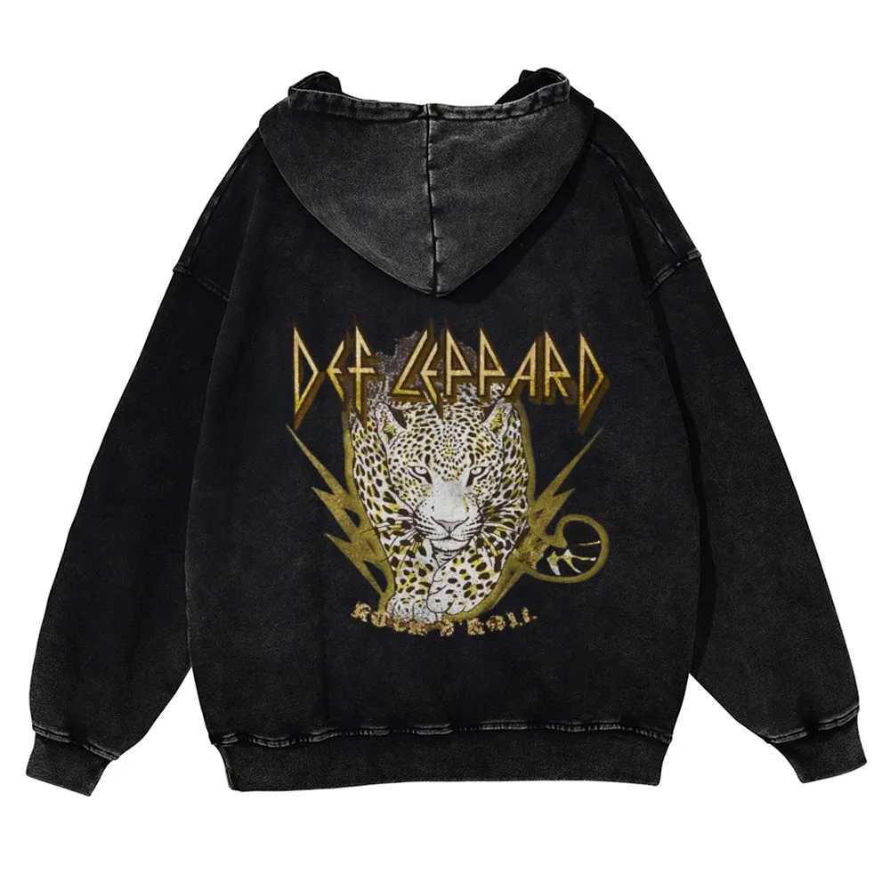 Mens Vintage Tiger Print Hoodies