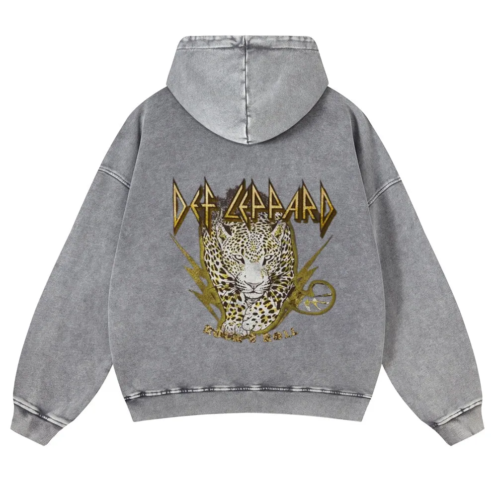 Mens Vintage Tiger Print Hoodies