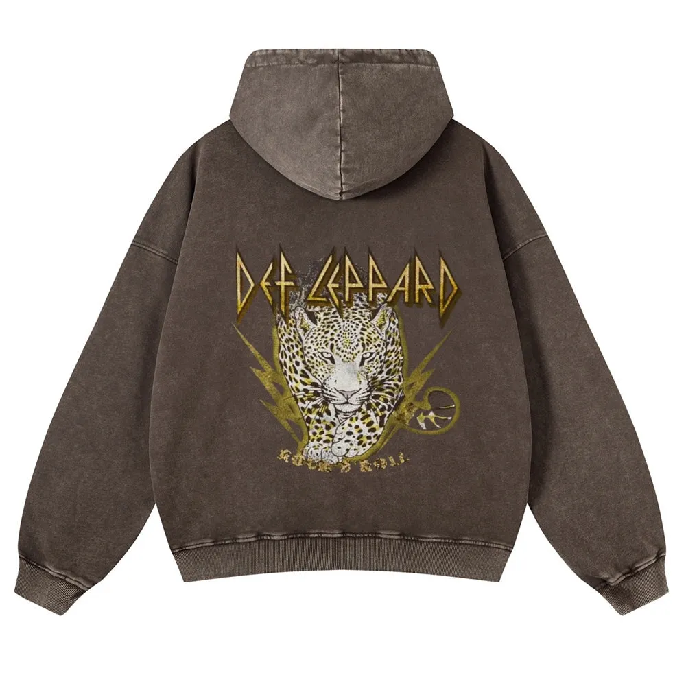 Mens Vintage Tiger Print Hoodies