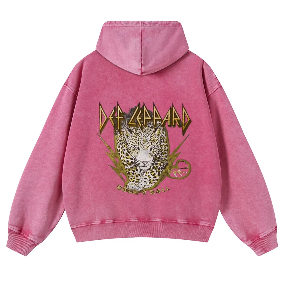 Mens Vintage Tiger Print Hoodies
