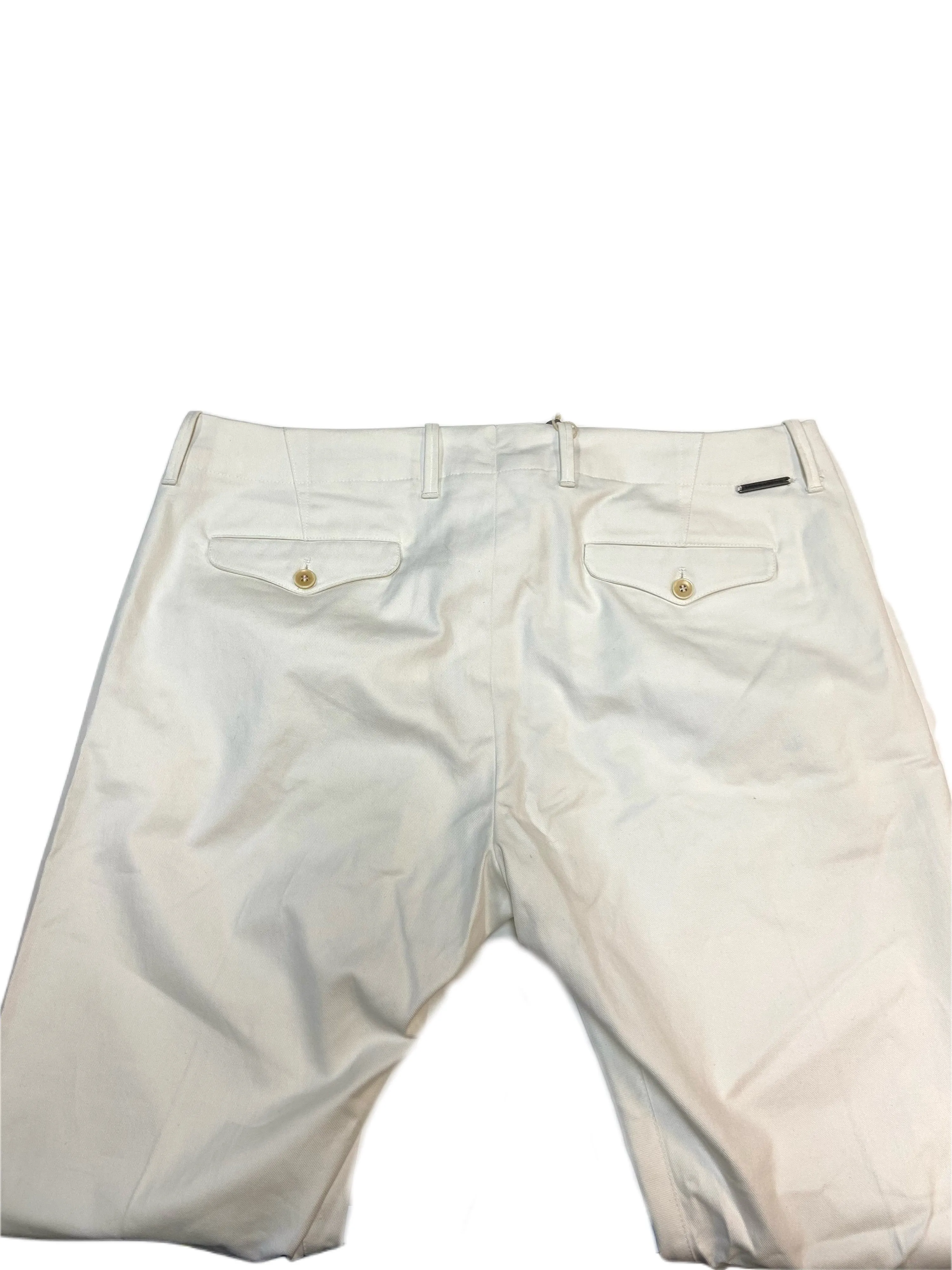 MESSAGERIE Men's White Straight Leg Chinos Pants Sz 38 NWT