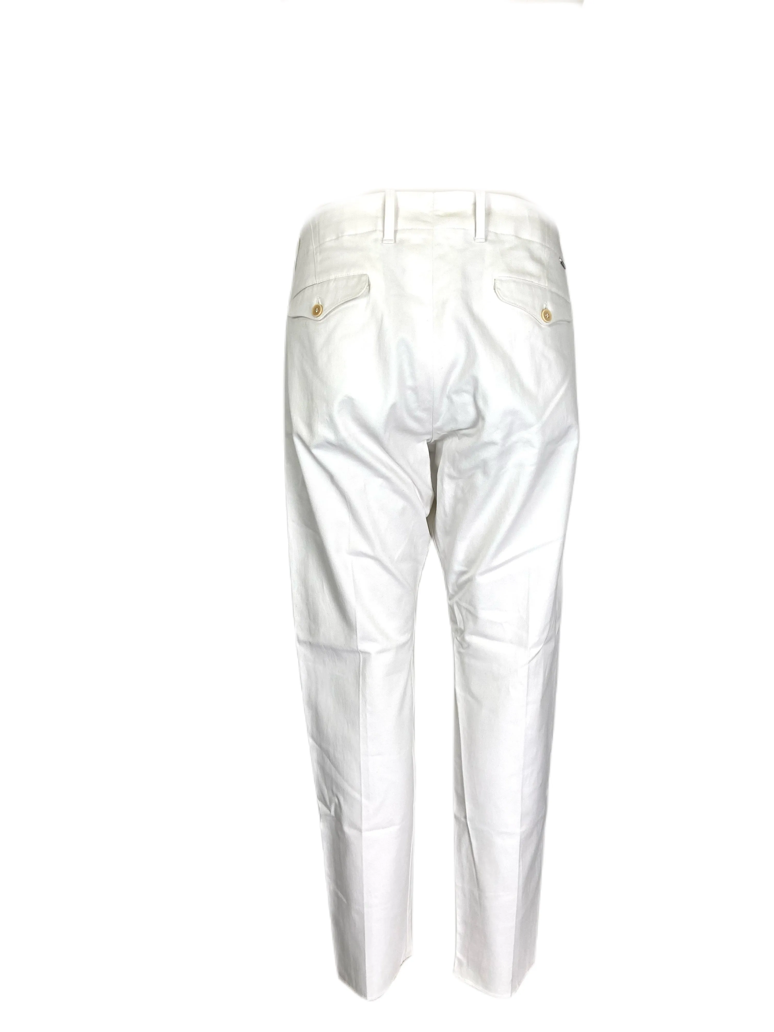 MESSAGERIE Men's White Straight Leg Chinos Pants Sz 38 NWT