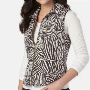 MICHAEL KORS Zebra Puffer Vest