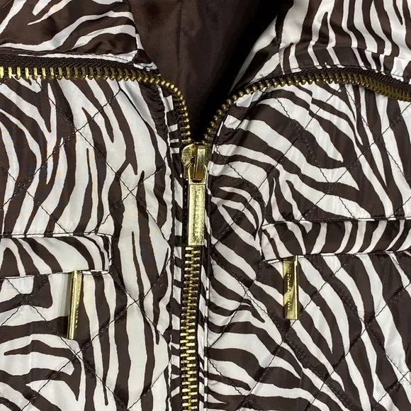 MICHAEL KORS Zebra Puffer Vest