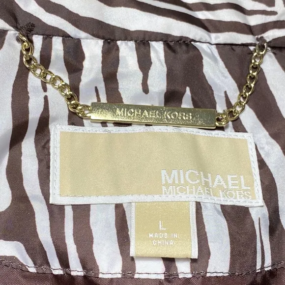 MICHAEL KORS Zebra Puffer Vest