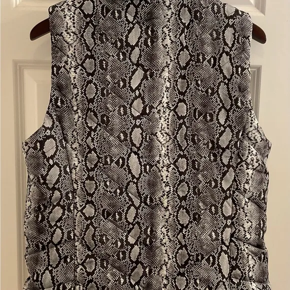 MICHAEL Michael Kors Snakeskin Print Puffer Vest - NWT - Large