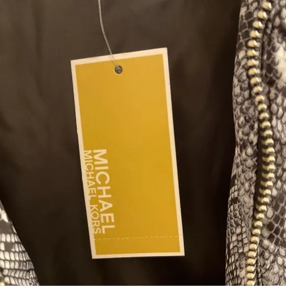 MICHAEL Michael Kors Snakeskin Print Puffer Vest - NWT - Large