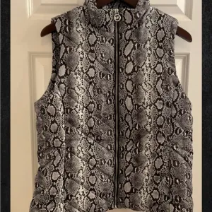 MICHAEL Michael Kors Snakeskin Print Puffer Vest - NWT - Large