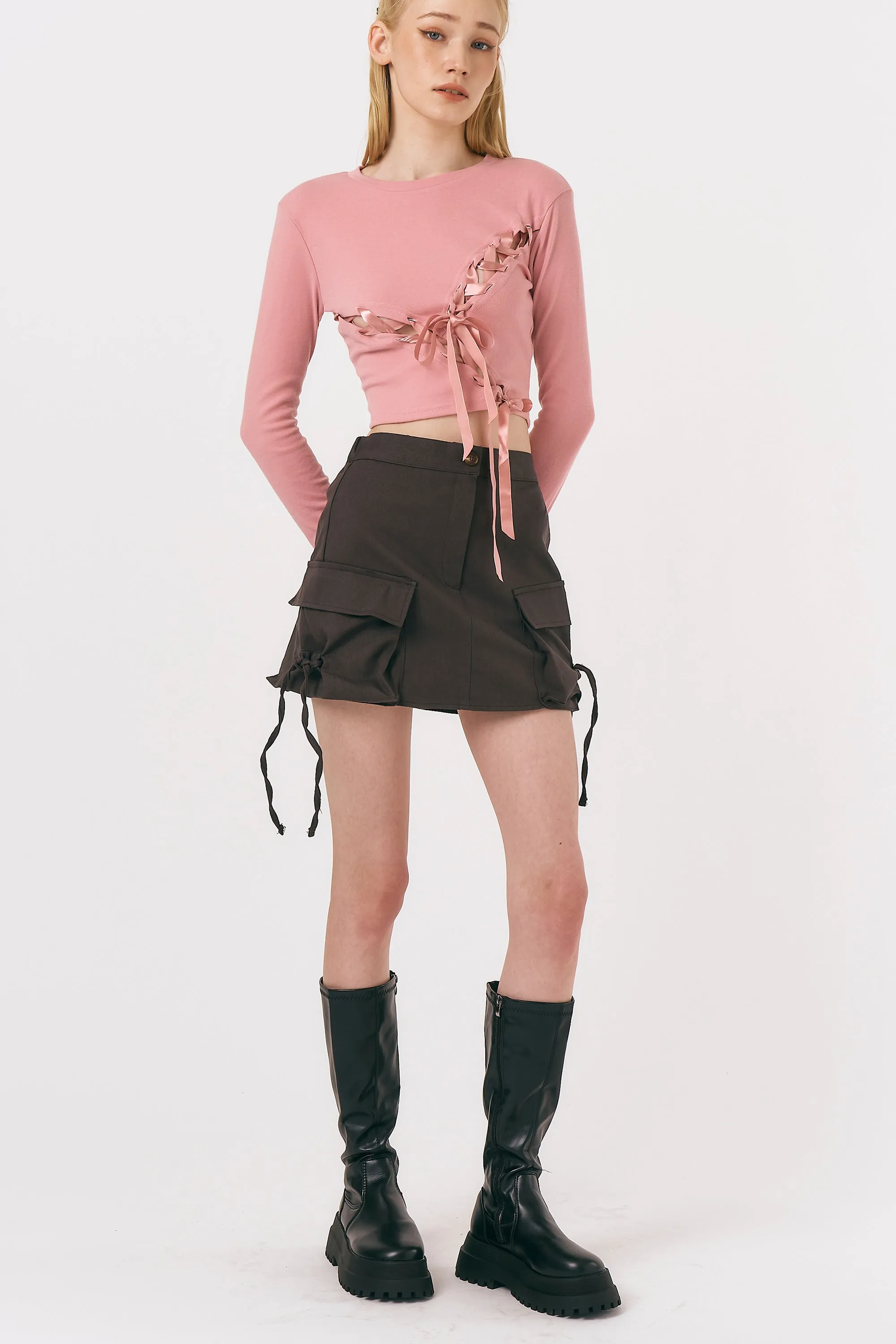 Michelle Lace-up Top