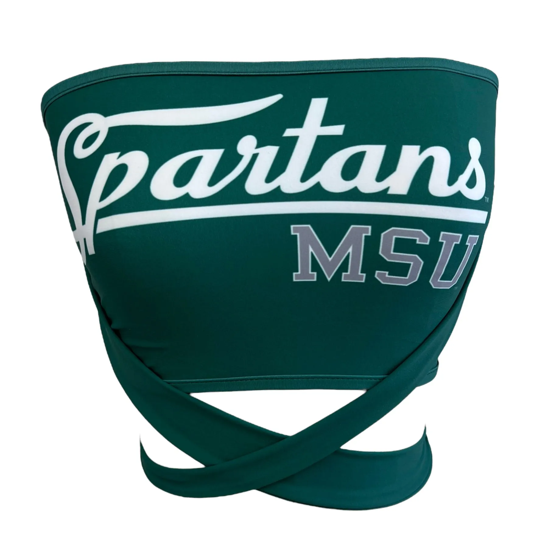 Michigan State Green Multi Way Bandeau Top