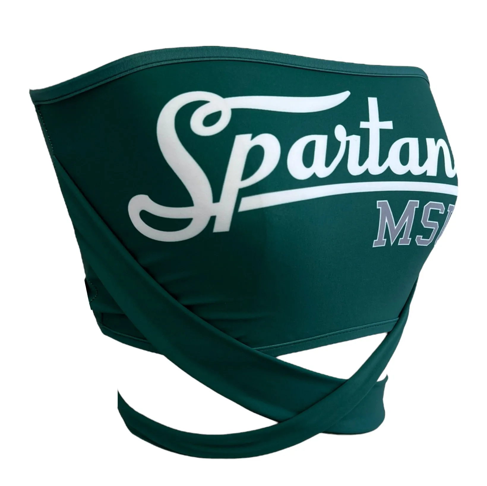 Michigan State Green Multi Way Bandeau Top