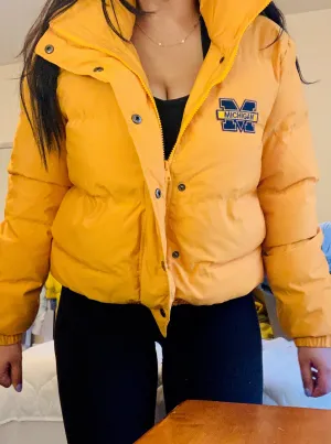 Michigan Yellow Puffer Jacket