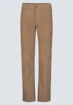 Mid Rise Straight Mary Women's Pants, Rinse Washed Beige - BL16007