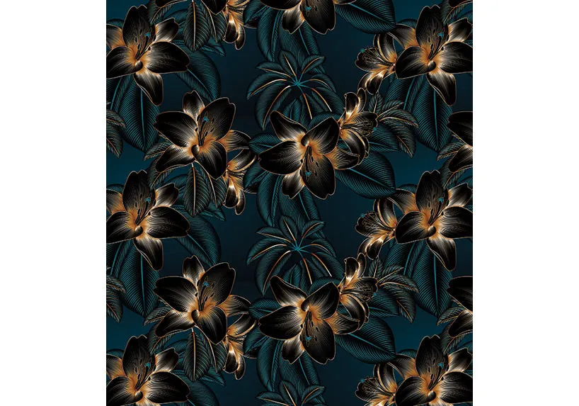 Midnight Blooms Sports Bra