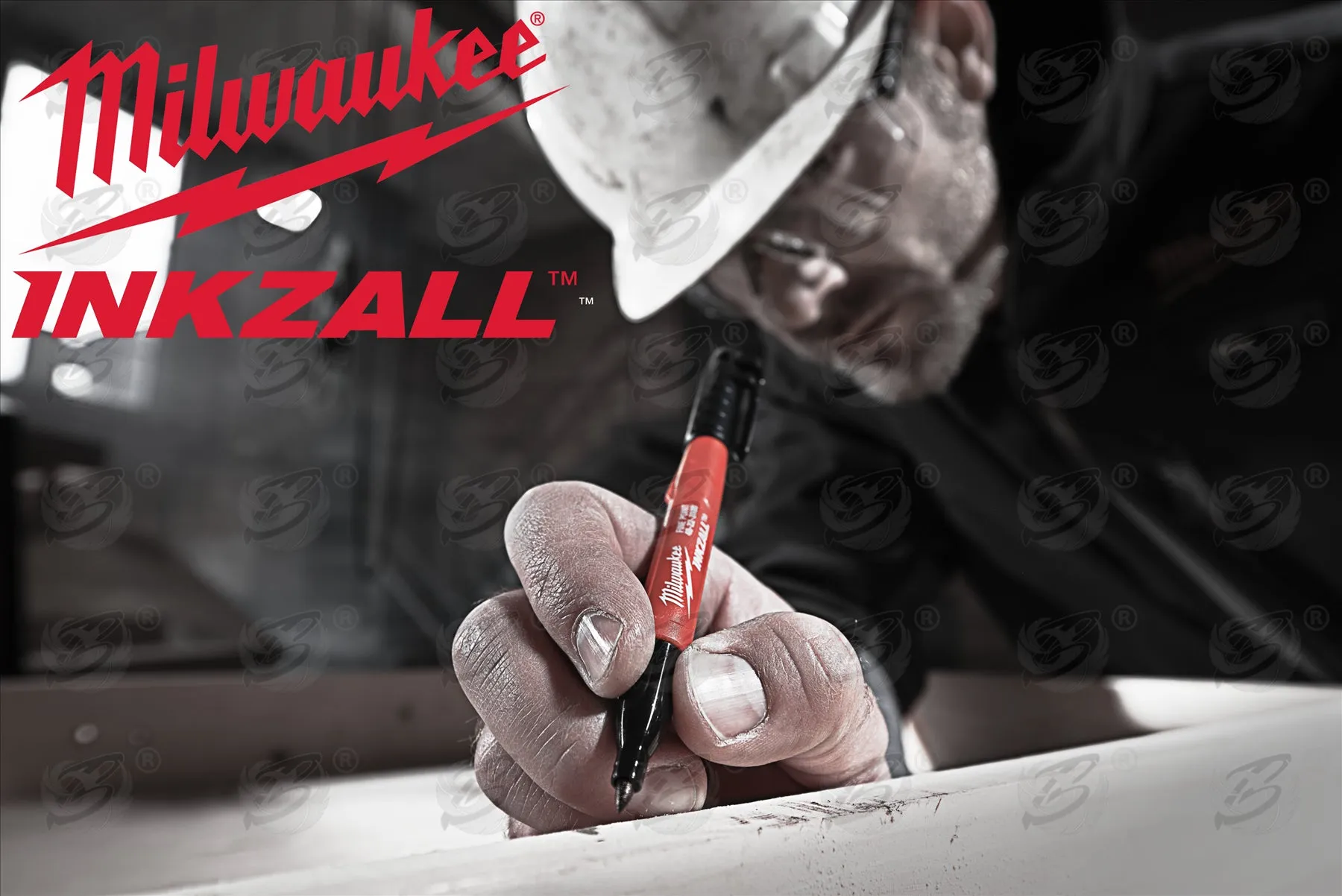 MILWAUKEE INKZALL 1mm ALL SURFACE MARKER PEN ( x4 )