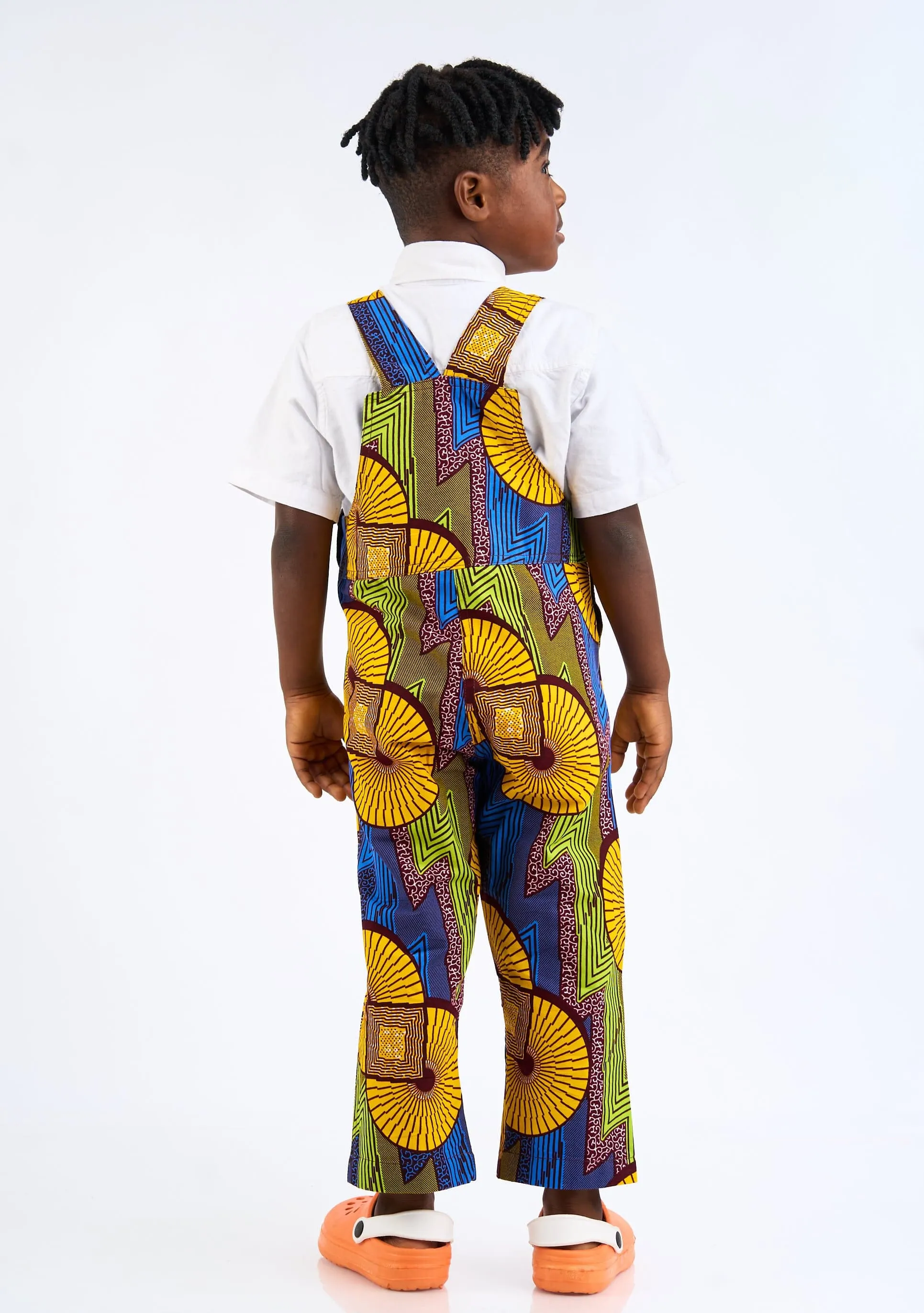Mini Overalls - Green Static
