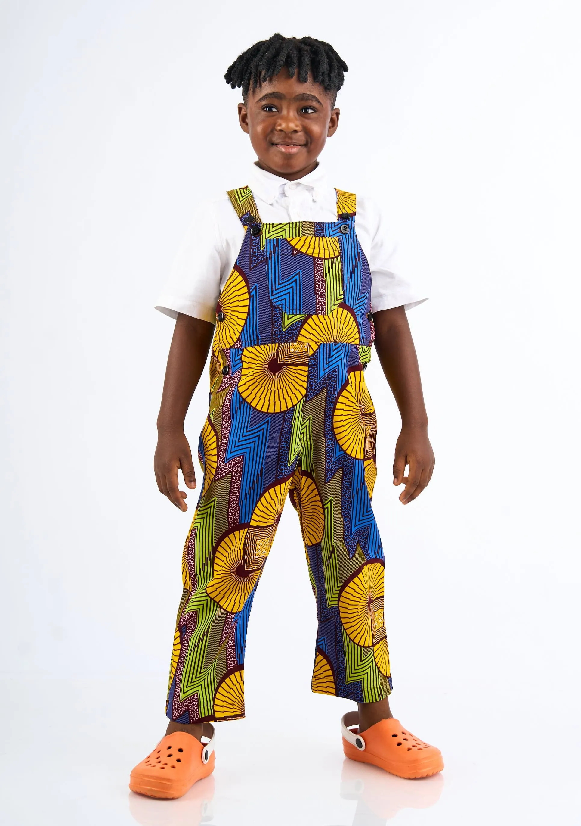 Mini Overalls - Green Static