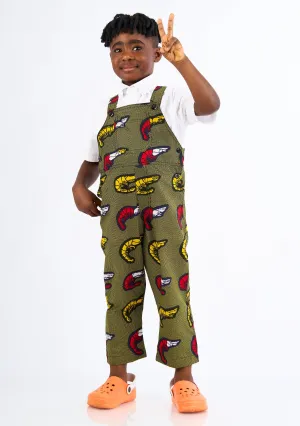 Mini Overalls - Yellow Prawns