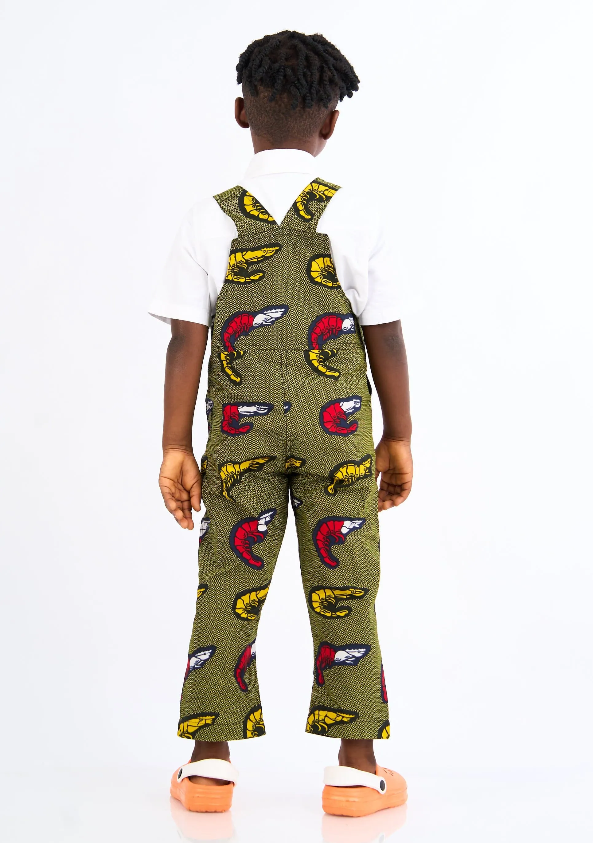 Mini Overalls - Yellow Prawns