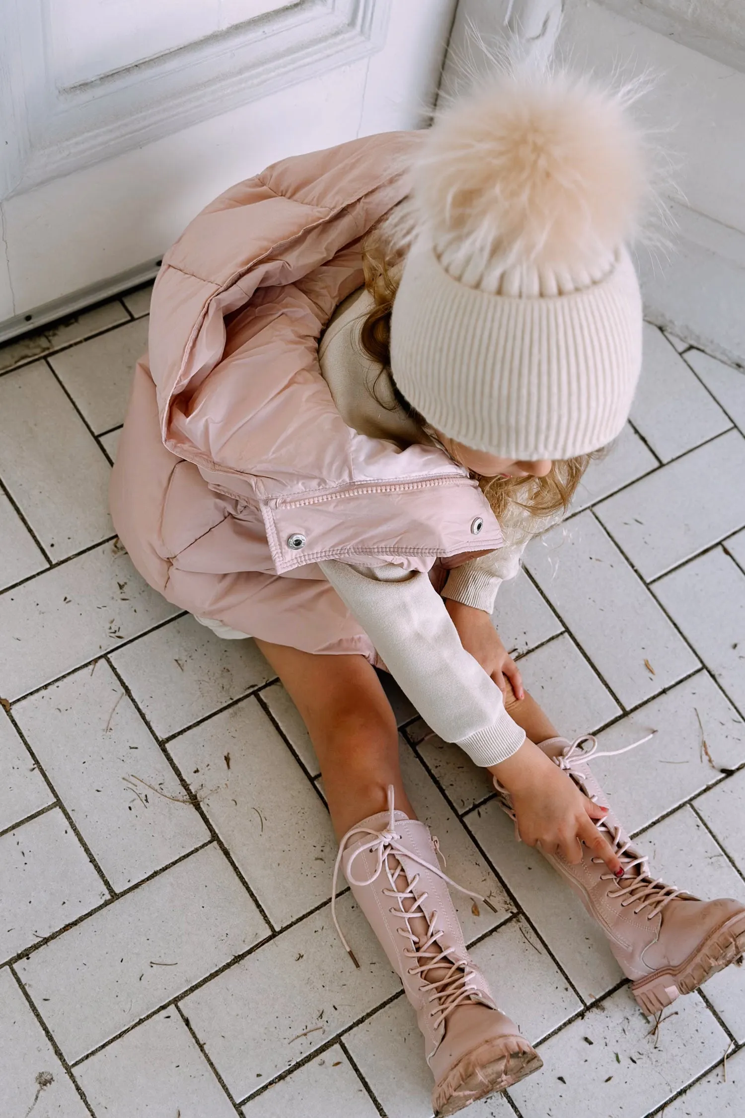 Minnie Puffer Vest in Peony