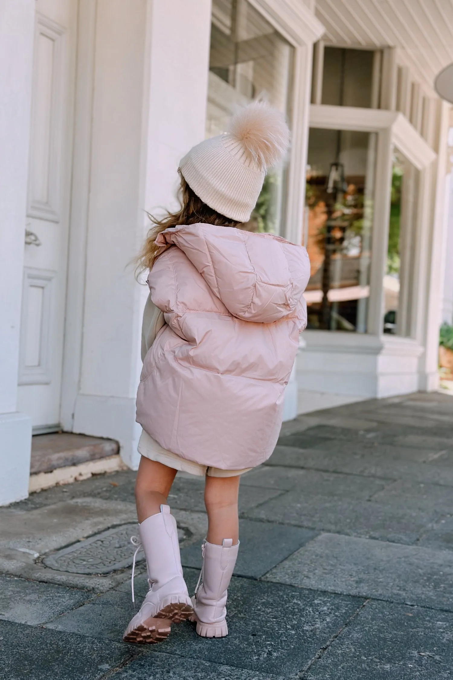 Minnie Puffer Vest in Peony