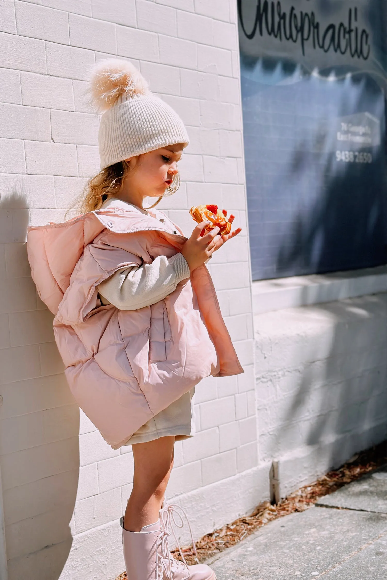 Minnie Puffer Vest in Peony